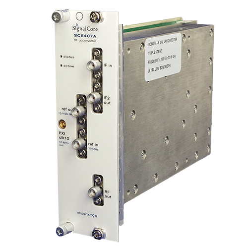 6 GHz RF Upconverter PXI Module left angle view